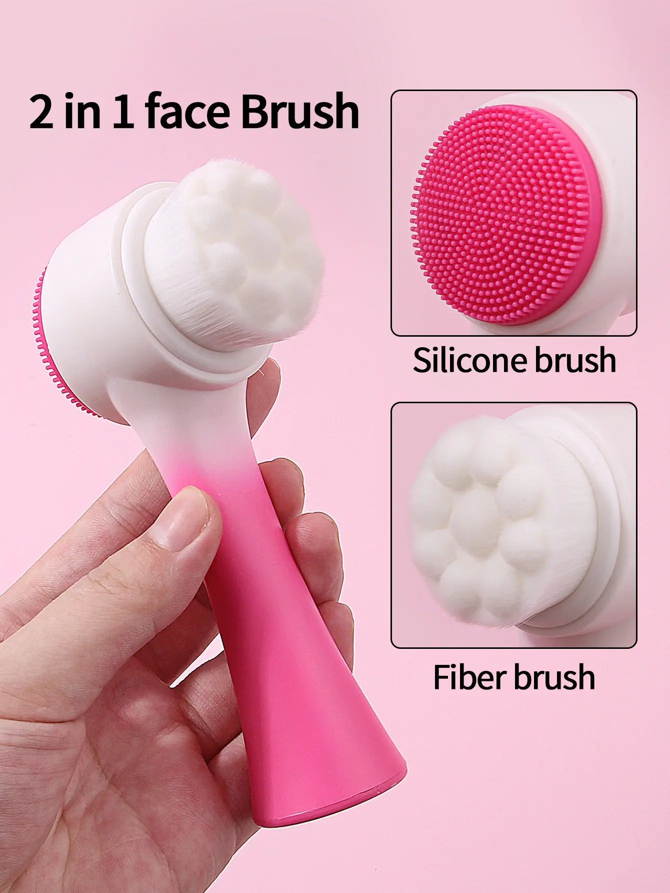 Facial Brush & Coral Fleece Hair Band Set